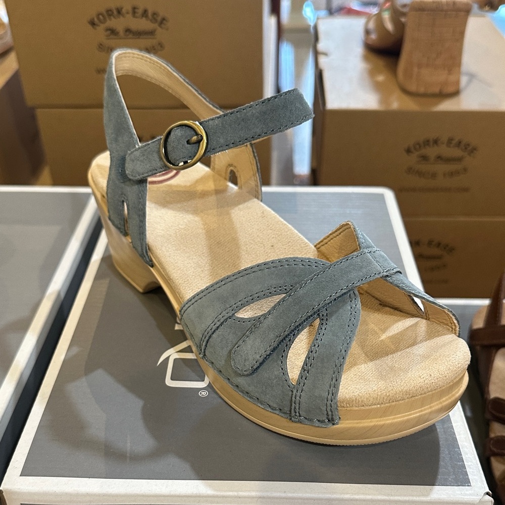 Dansko Blue Strappy Sandals
